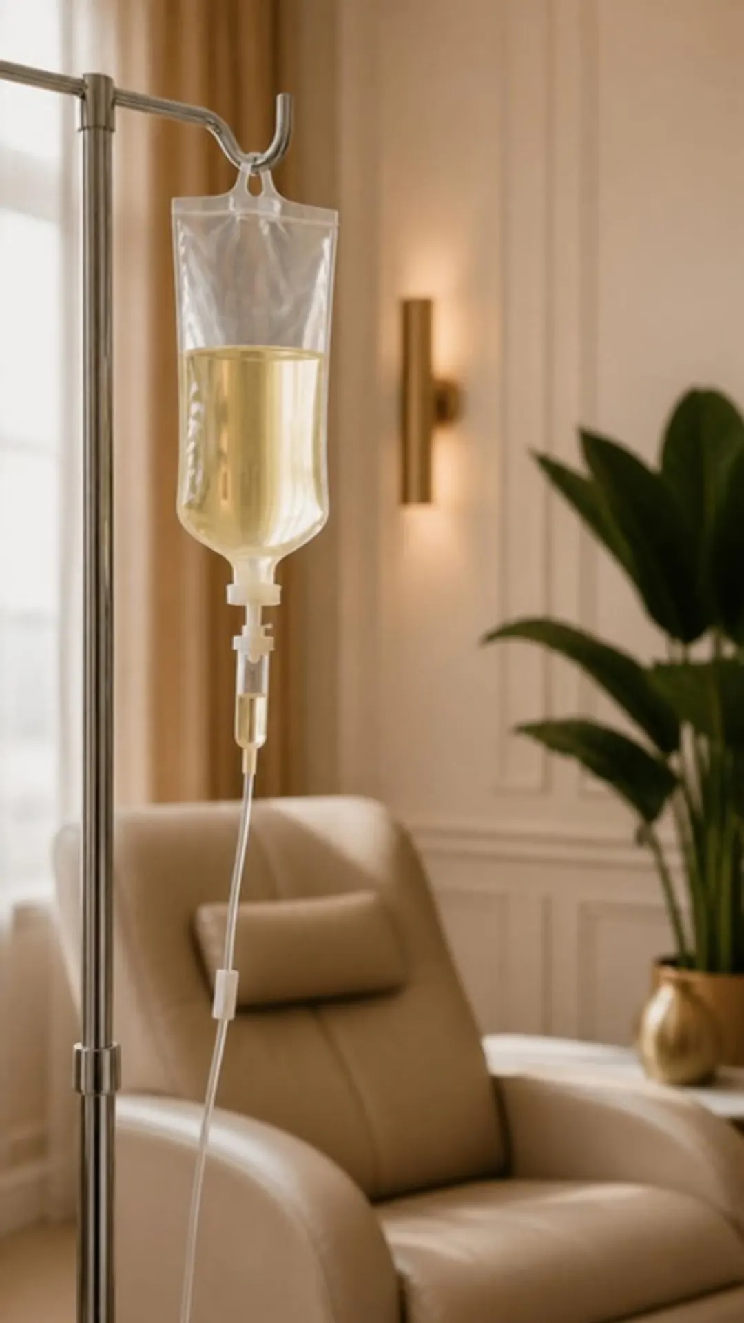 Soro com vitaminas em sala de terapia endovenosa
