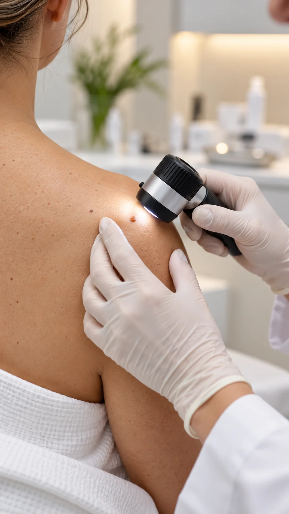 Avaliação dermatológica de lesão na pele